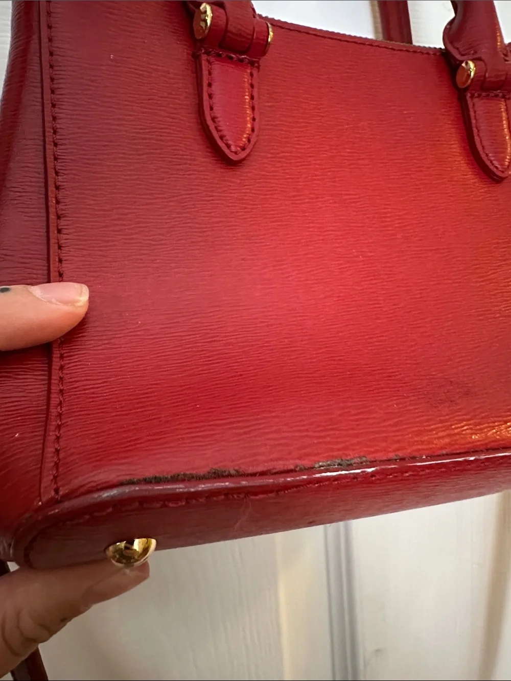 Ralph Lauren leather red purse